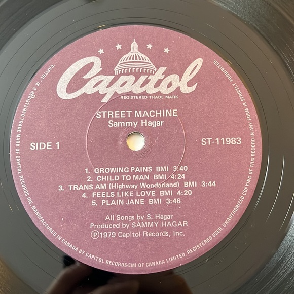 Sammy Hagar, street machine, vintage vinyl record 1979. - Picture 4 of 7
